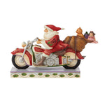 Jim Shore Santa Riding Motorcycle Resin Claus Motorbike Christmas 6008883 (52939)