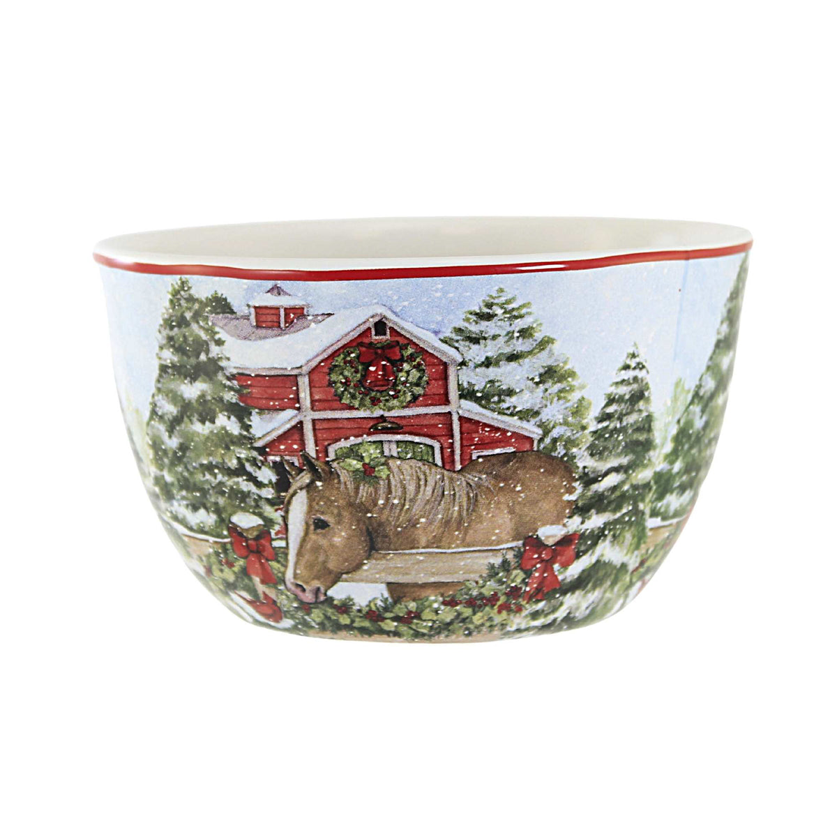 Tabletop Homestead Christmas Bowl - - SBKGifts.com