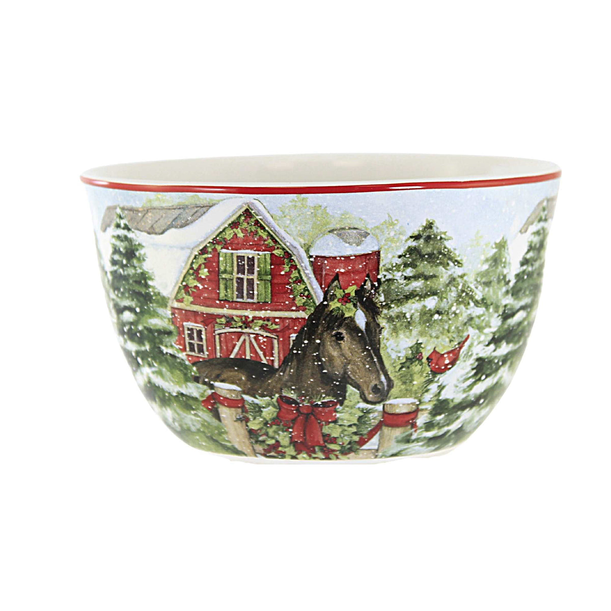 Tabletop Homestead Christmas Bowl - - SBKGifts.com
