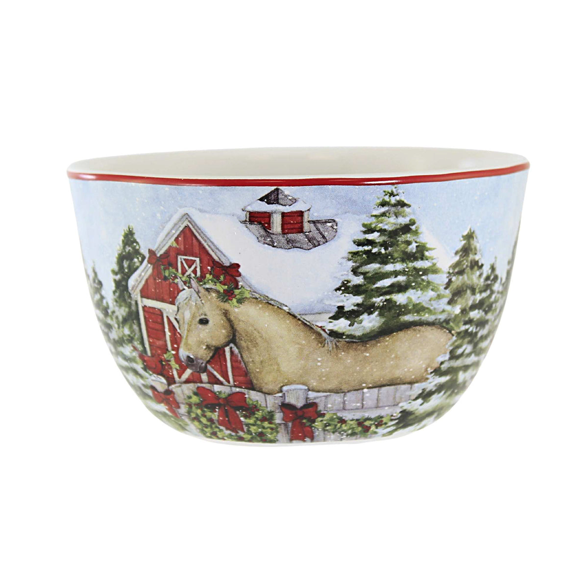 Tabletop Homestead Christmas Bowl - - SBKGifts.com