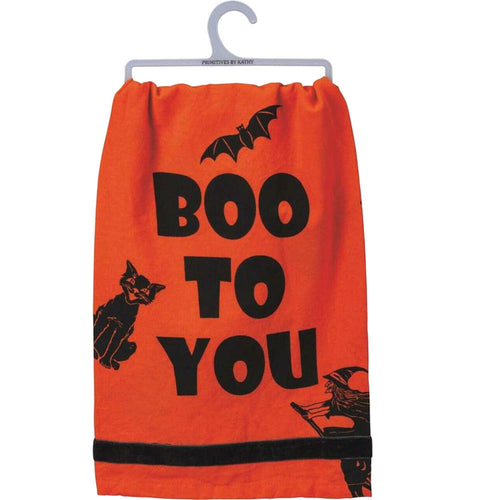 Decorative Towel Ornage Moon & Boo To You - - SBKGifts.com