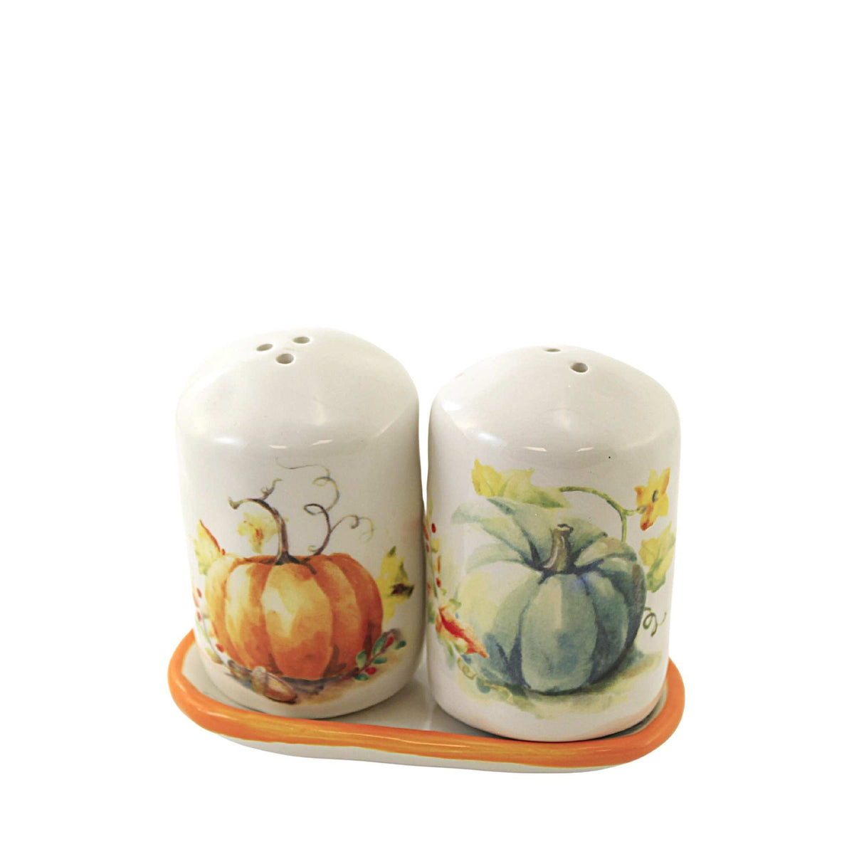 (Sec53095) Seconds Painted Pumpkins Salt & Pepper