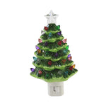 Christmas Vintage Tree Night Light Ceramic Christmas Green Star 160236 (53219)