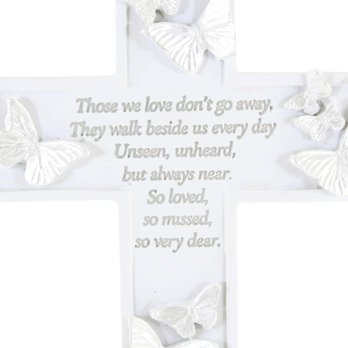 Home Decor Butterfly Memorial Cross - - SBKGifts.com