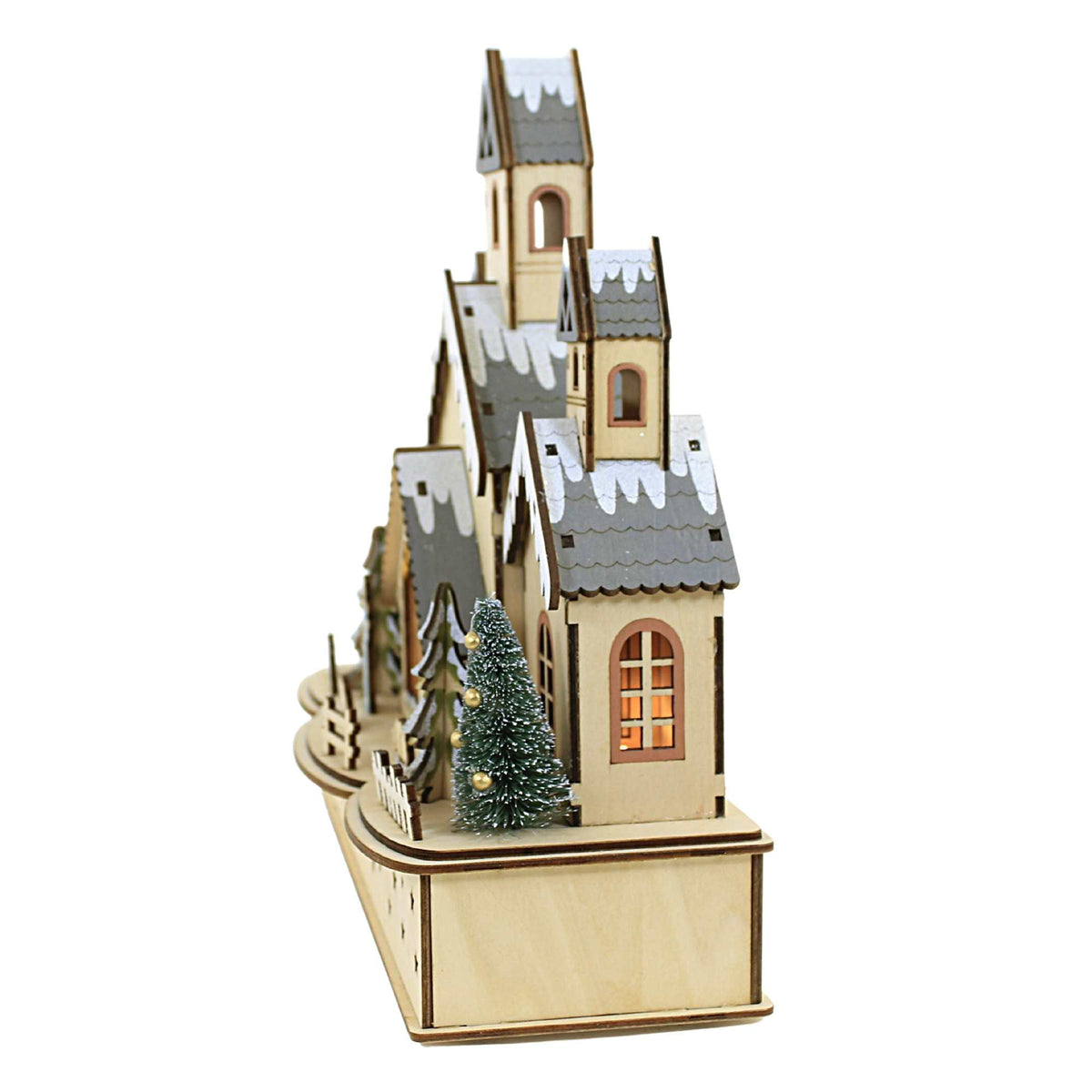 Christmas Led Church W/Nativity - - SBKGifts.com