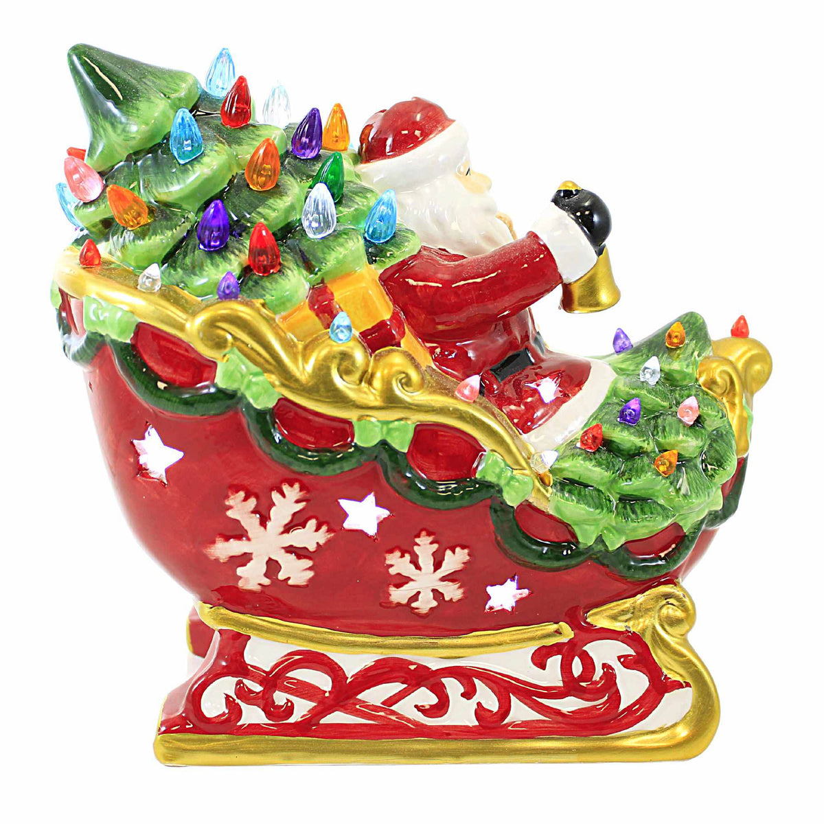 Christmas Led Santa In Sleigh - - SBKGifts.com