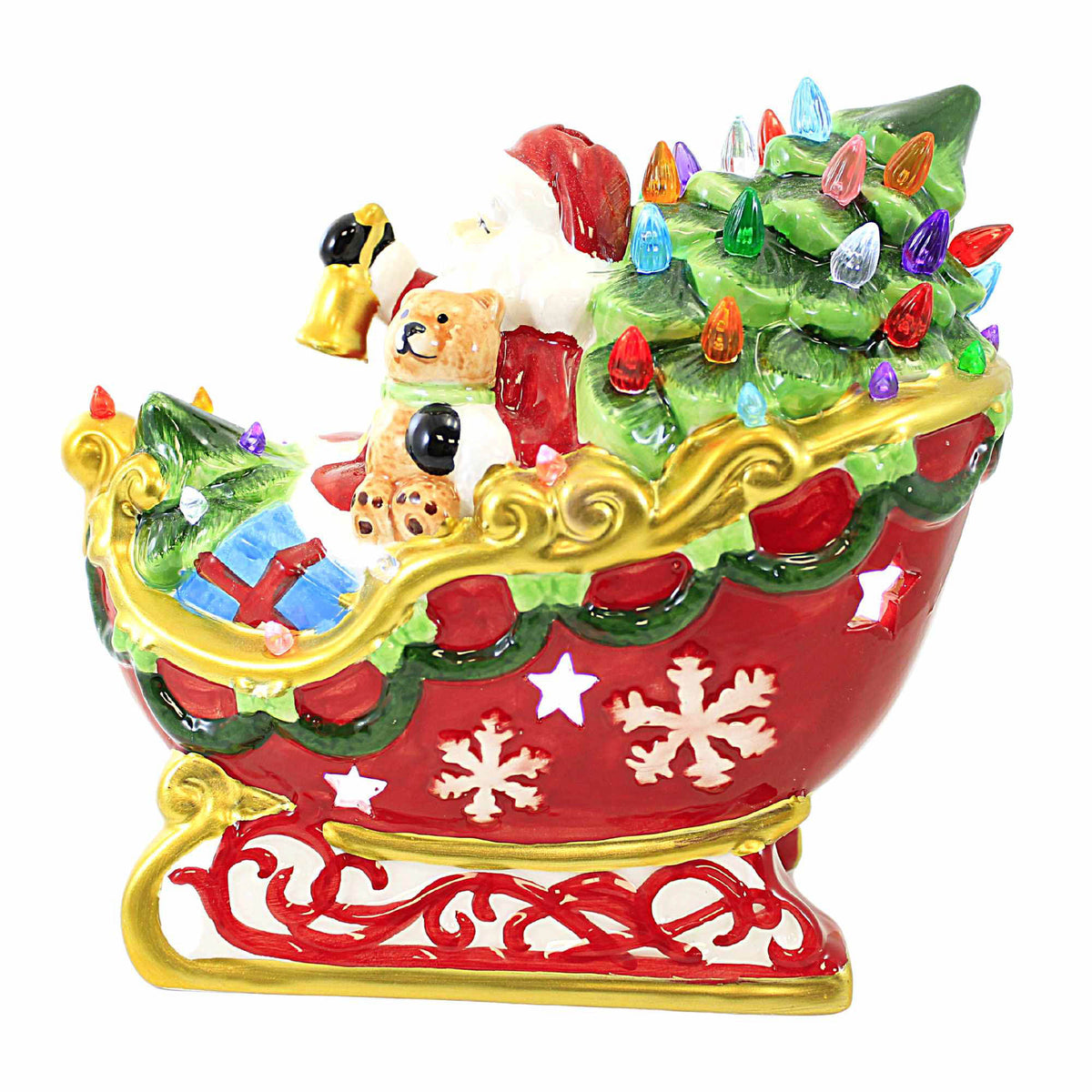 Christmas Led Santa In Sleigh - - SBKGifts.com