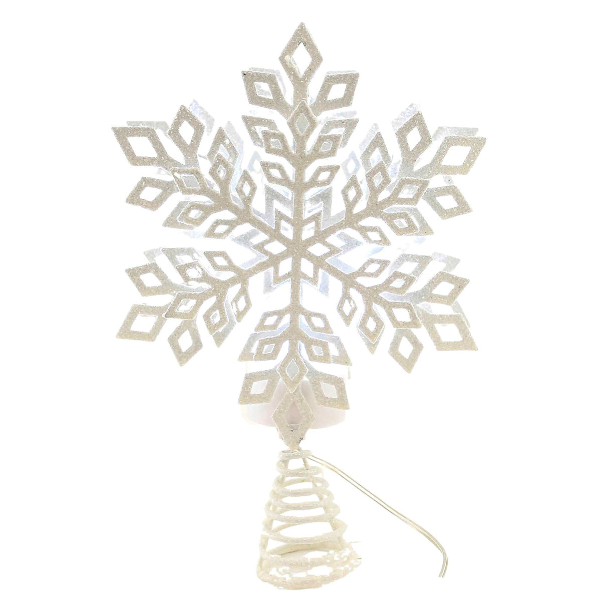 (53257) Led White Snowflake Tree Topper