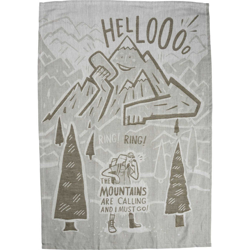 Decorative Towel Jacquard Mountains Are Calling 100% Cotton Kitchen Hike Hills 103862 (53278)