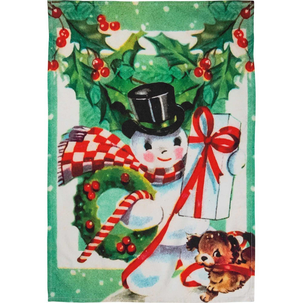 (53286) Retro Snowman With Puppy