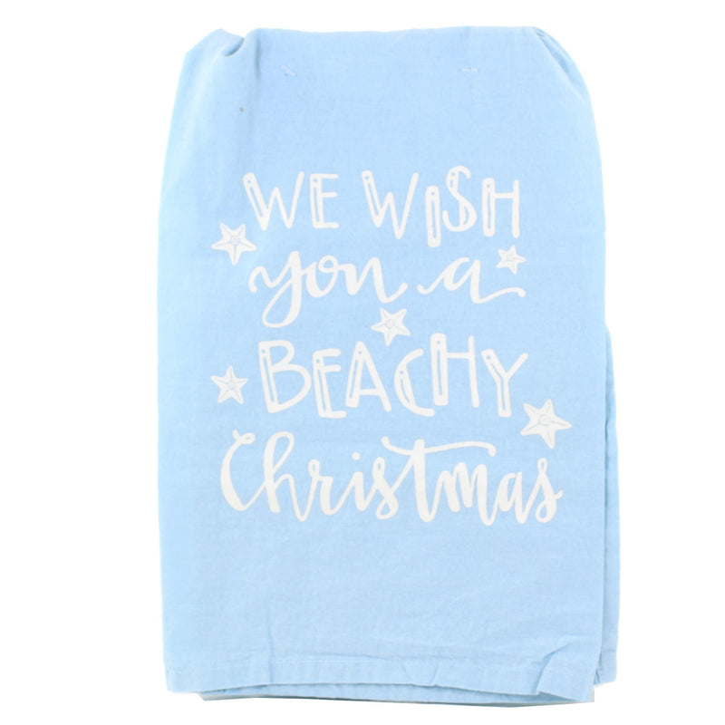 Decorative Towel Wish You A Beachy Christmas 100% Cotton Kitchen Ocean Sand 100525 (53289)