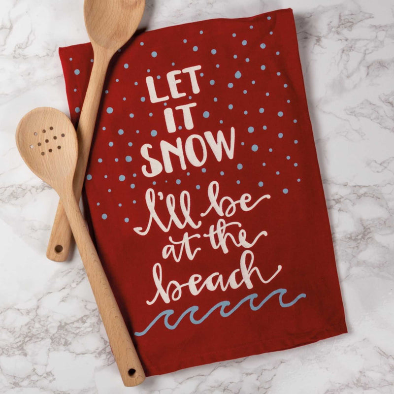 Decorative Towel Let It Snow  I'm At The Beach - - SBKGifts.com