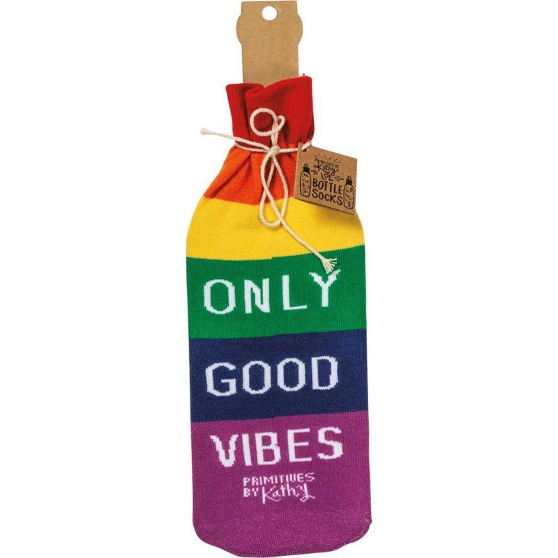 Tabletop Bottle Wrapper Only Good Vibes - - SBKGifts.com