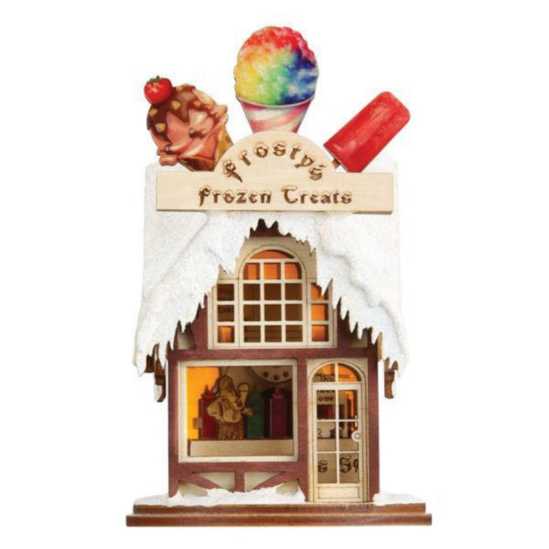 Ginger Cottages Frosty's Treat Shop Wood Gingermen Ice Cream 80043. (53403)