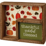 Home Decor Grateful Box Sign Wood Thankful Fall Thanks Giving 109874 (53426)