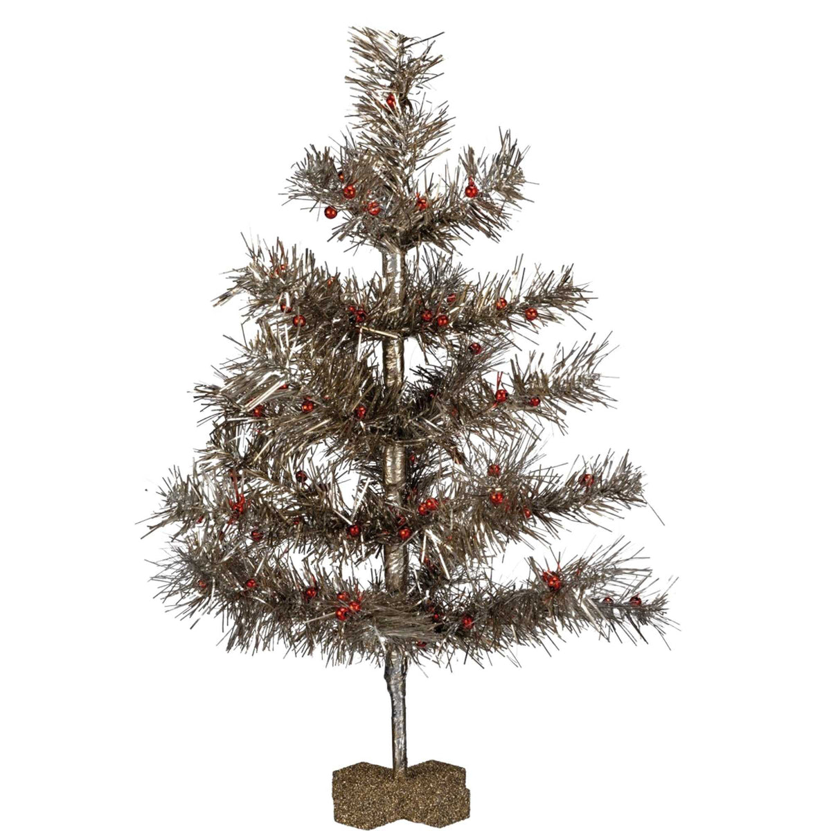 (53433) Tree Lg - Silver Tinsel