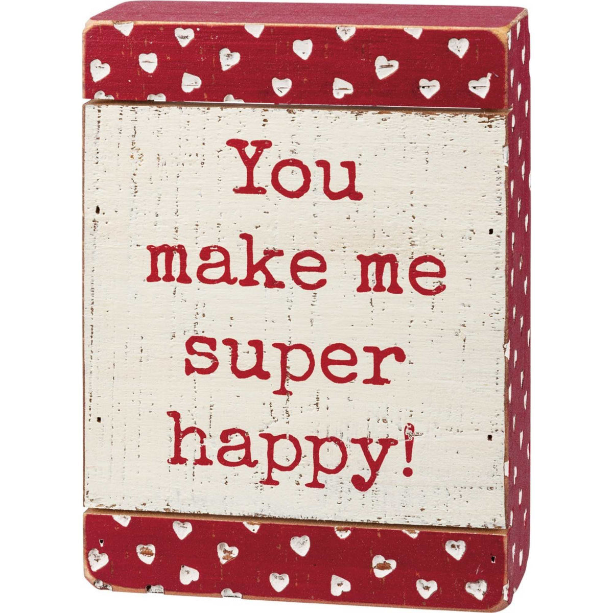 (53434) Slat Sign Box - Super Happy