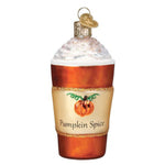 Old World Christmas 4.25 Inches Tall Pumpkin Spice Latte Glass Drink Star Fall 32478 (53535)