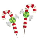 Round Top Collection Candy Candy Canes Set Christmas Pinwheel Wrapped C21060 (53553)