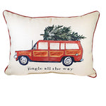 Little Birdie Jingle All The Way Pillow - 1 Pillow 19 Inch, Polyester - Station Wagon Tree Home Decor Chr0175 (53573)