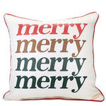 Little Birdie Merry Gradient Pillow - 1 Pillow 16 Inch, Polyester - Home Decor Winter Happy Chr0151 (53580)