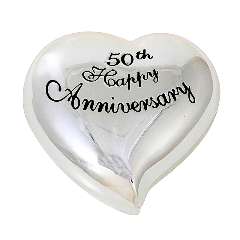 (53639) 50Th Heart Keepsake Box