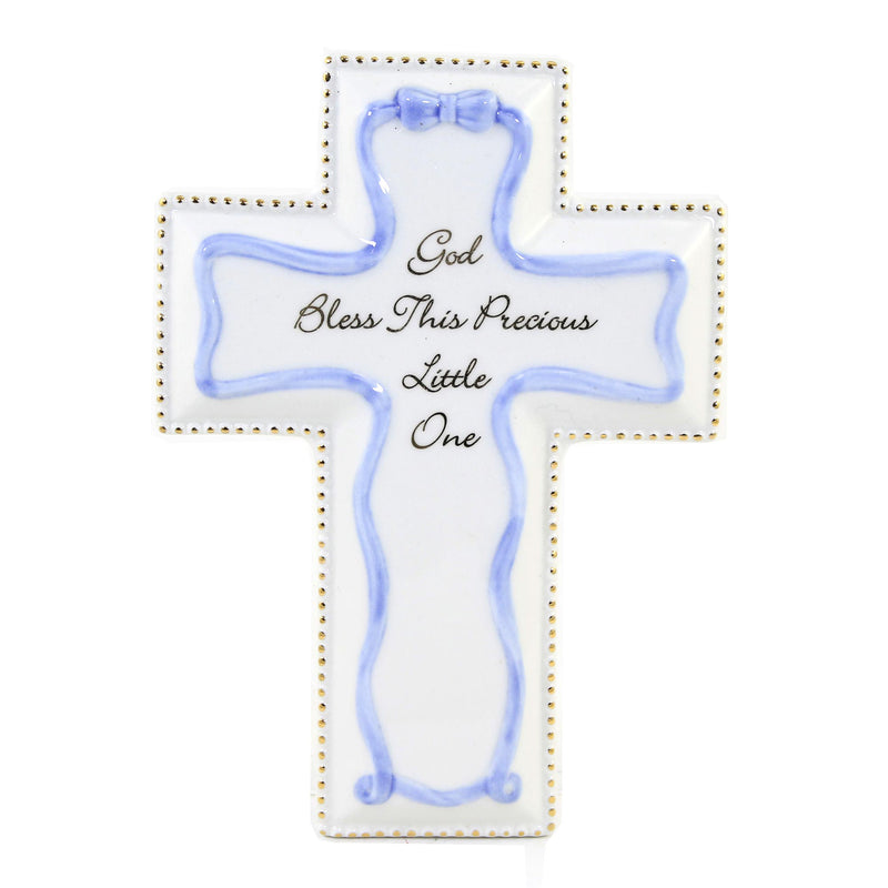 (53643) Blue God Bless Wall Cross