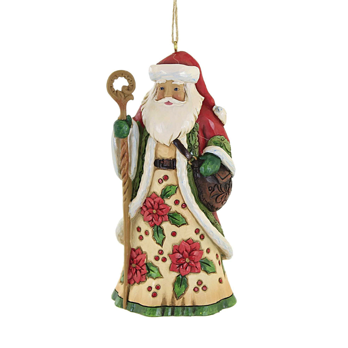 (53654) Santa With Poinsettias