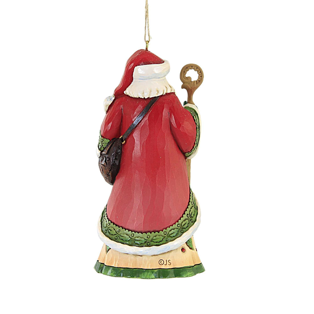 Jim Shore Santa With Poinsettias - - SBKGifts.com
