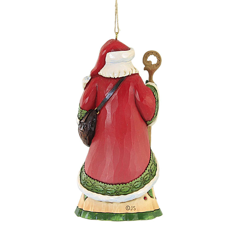 Jim Shore Santa With Poinsettias - - SBKGifts.com