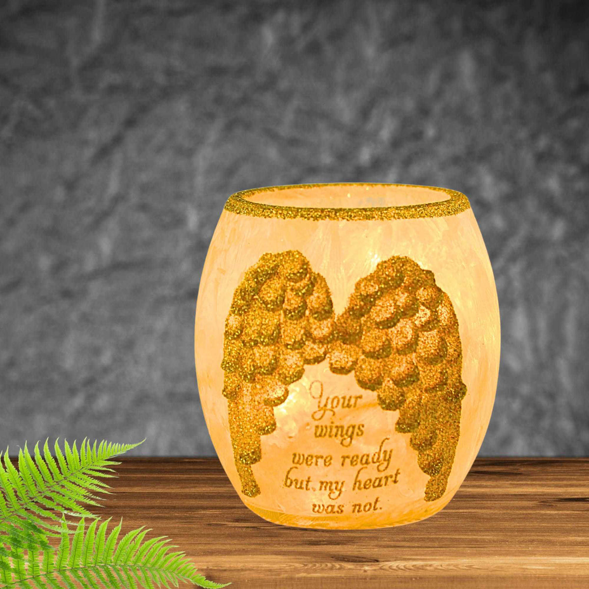 Stony Creek Angel Wings Pre-Lit Votive - - SBKGifts.com