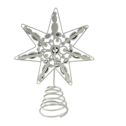 Tree Topper Finial 7 Point Jeweled Star Tree Top - - SBKGifts.com
