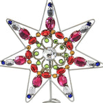 Tree Topper Finial 7 Point Jeweled Star Tree Top - - SBKGifts.com