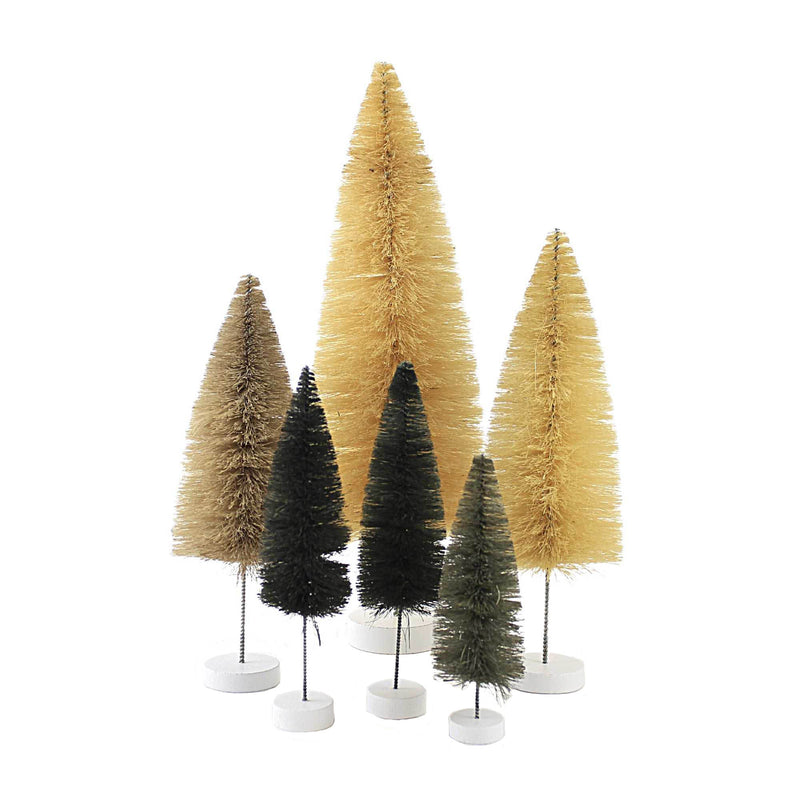 Christmas Neutral Rainbow Trees Plastic Bottle Brush Ms427n (53720)