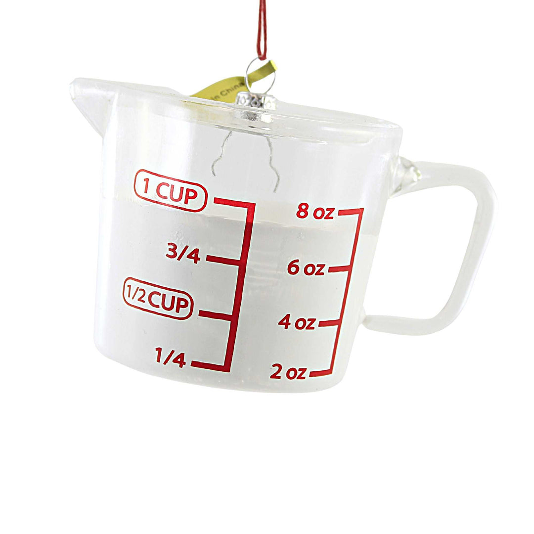 Holiday Ornament Liquid Measuring Cup Glass Ornament Kitchen