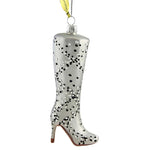 Holiday Ornament Tall Boot-Snake Skin Ornament Knee-High Shoe Heel Go6692sn (53823)