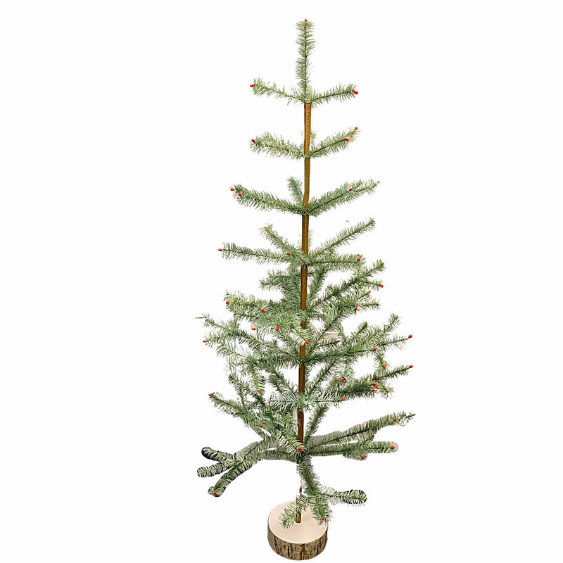 Christmas Feather Tree Large Plastic Wood Berries Green Bb3054lg (53831)