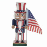 Wooden American Nutcracker - One Nutcracker 9.25 Inch, Wood - America Flag Patriotic C5918 (53851)