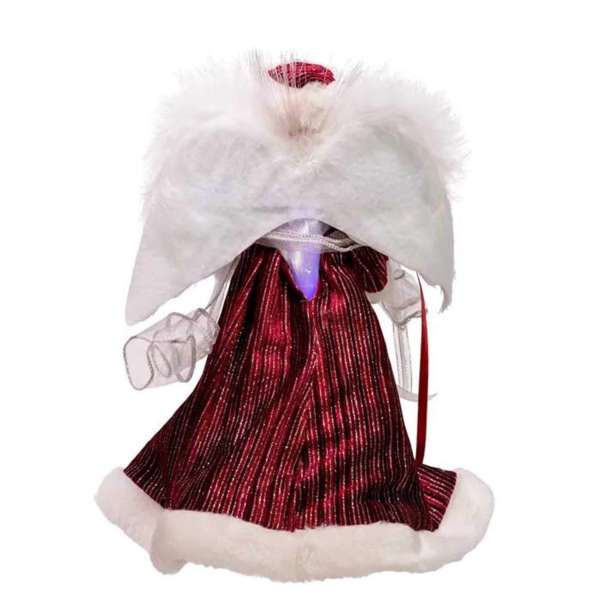 Christmas Fiber Optic Led Angel Tree Top Fabric Ul Adapter Ad2003