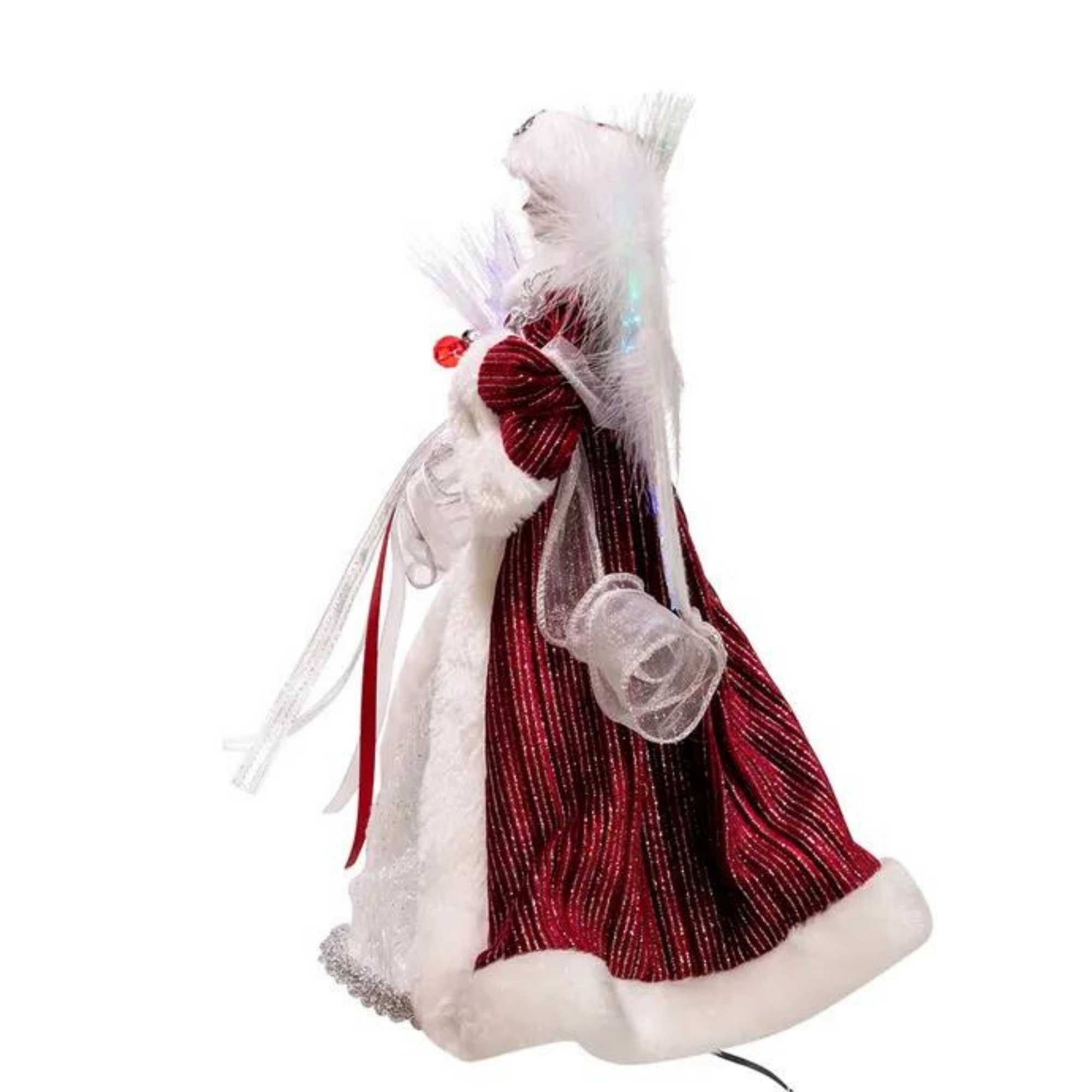 Christmas Fiber Optic Led Angel Tree Top Fabric Ul Adapter Ad2003