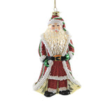 Noble Gems Striped Santa Ornament Glass Cluas Christmas Nb1685 (53920)