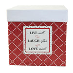 Home Decor Red White & Black Nesting Boxes Paper Decorative Storage 12120A (54022)