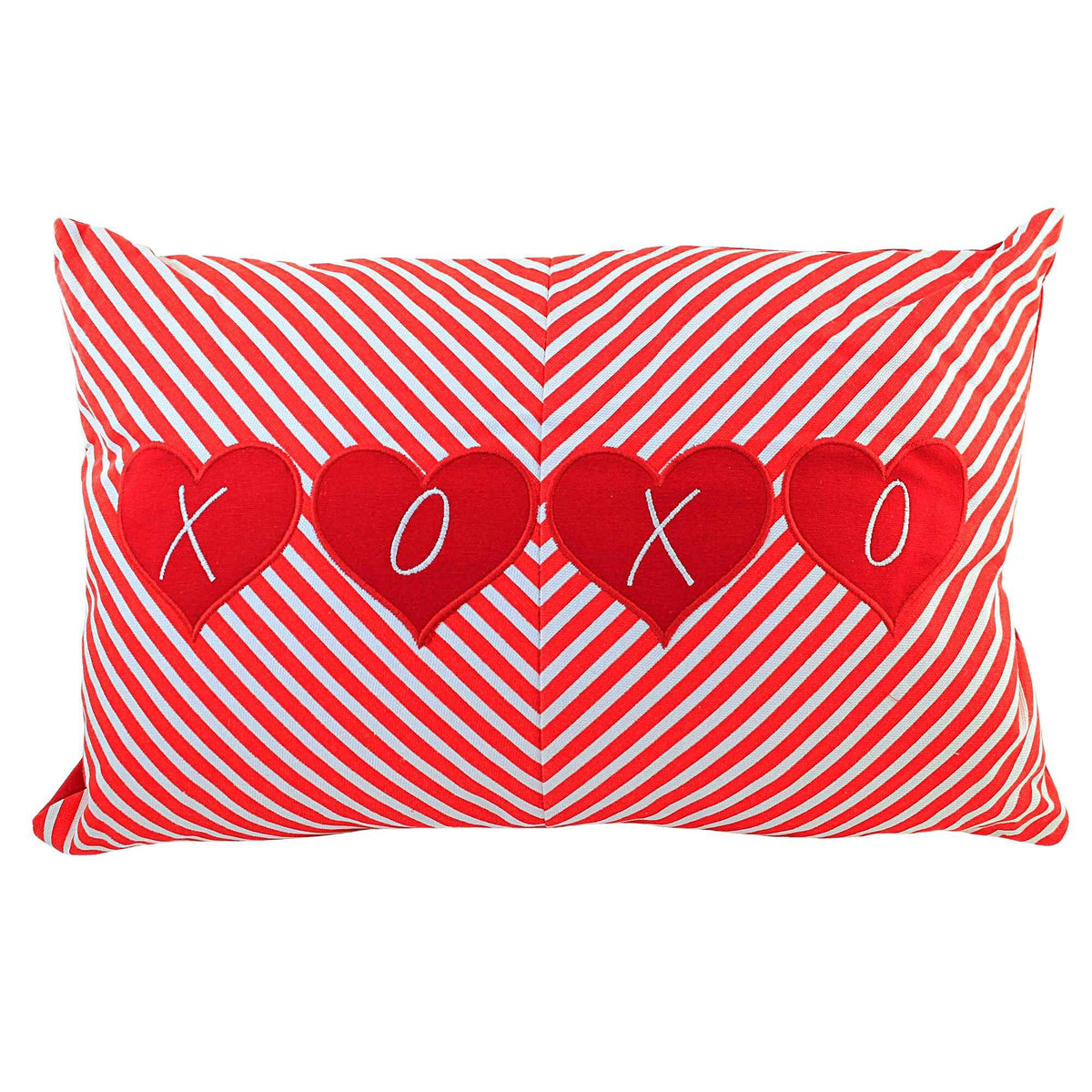 54028 Red/White Chevron Pillow 60118E