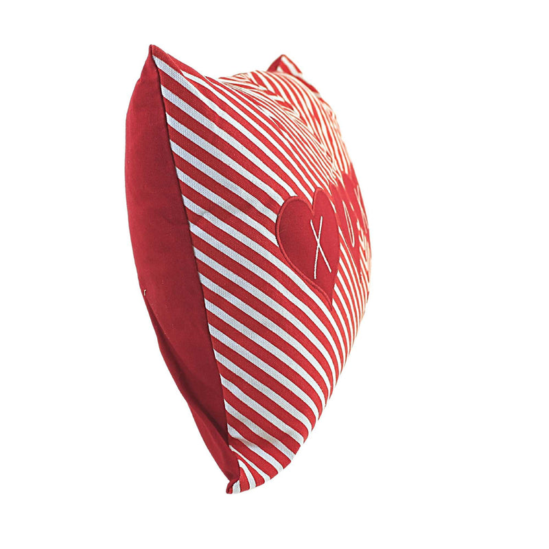 Valentine's Day Red/White Chevron Pillow - - SBKGifts.com
