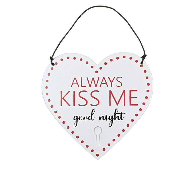 Holiday Ornament Valentine Message Heart Metal Kiss Love Hugs 60120L1 (54034)