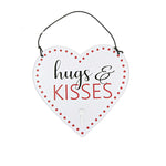 Holiday Ornament Valentine Message Heart Metal Kiss Love Hugs 60120L1 (54034)