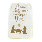 Decorative Towel Let Us Adore Him Cotton Nativity Scene Star 39677 (54084)