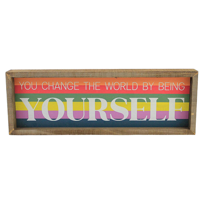 Home Decor Yourself Inset Box Sign Wood Encouragement 108284 (54089)