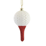 Holiday Ornament Golf Ball On Tee - - SBKGifts.com