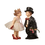 Bethany Lowe Valentine Kiss Set/2 - Two Figurines 5 Inch, Resin - Valentine Romance Bride Groom Td9002 (54142)